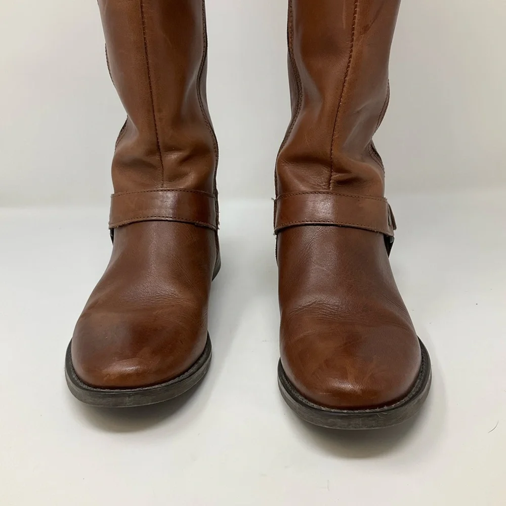 Aldo Brown Leather Riding Boots - Picture 5 of 14